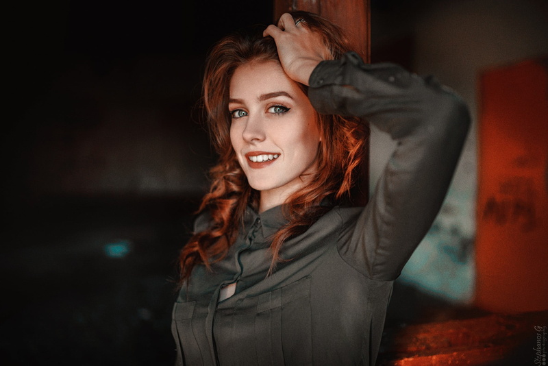 beautiful people, fashion, portrait, hairstyle, hair, depth of field, one person, long hair, Stephanos Georgiou, brown hair, smiling, face, warm colors