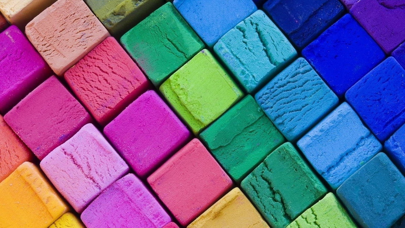 Warm Colors, digital art, Colorful, cube, Simple, 1080P, Play Doh