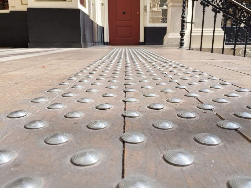 built structure, no people, day, nantes, close-up, high angle view, tiled floor, indoors, diminishing perspective, entrance, pattern, floor, door, building