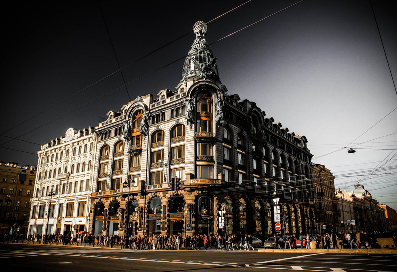 building, travel, dusk, urban Scene, street Light, st petersburg, car, cityscape, town, architectural, building Exterior, city, outdoors, famous Place