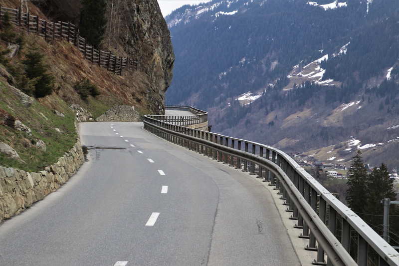 beauty in nature, marking, tourism, direction, day, switzerland, road, landscape, alpine, mountains, asphalt, no people, view, architecture, transportation