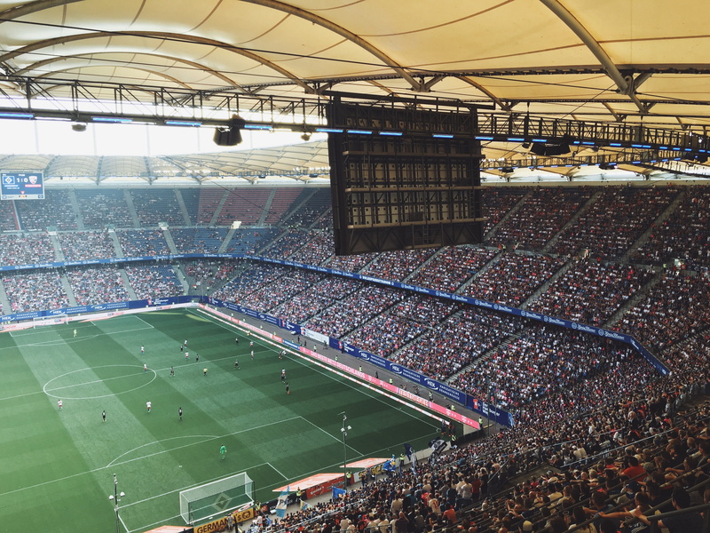 team sport, crowd, sports venue, soccer, people, spectator, leisure activity, large group of people, 4K, watching, architecture, indoors, stadium, high angle view