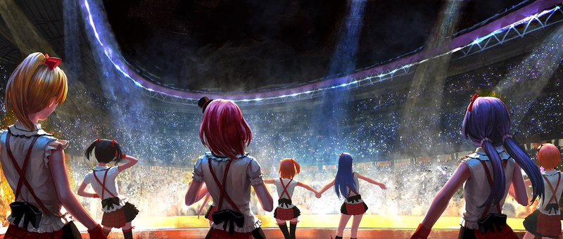 Yazawa Nico, Kousaka Honoka, Toujou Nozomi, podiums, Love Live!, Hoshizora Rin, 720P, stages, Nishikino Maki, Sonoda Umi, Ayase Eri