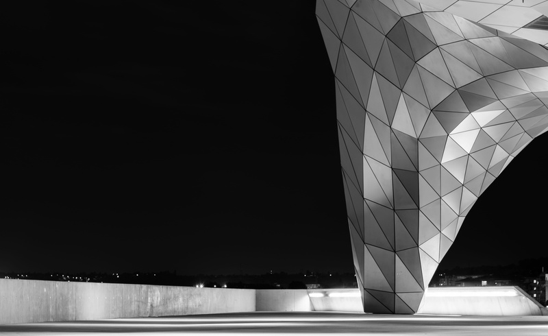 pattern, hall, indoors, modern, lighting, travel destinations, infrastructure, built structure, illuminated, urban, auditorium, silver colored, black, nature
