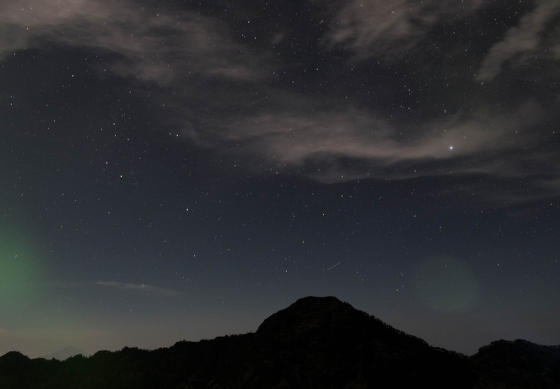 tranquil scene, indonesia, tranquility, low angle view, outdoors, night, star - space, silhouette, astronomy, lombok, star field, sky, nature, mount rinjani