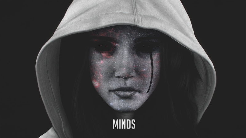 headscarf, photo manipulation, close-up, real people, veil, black background, clothing, young adult, studio shot, hood - clothing, stars, double exposure