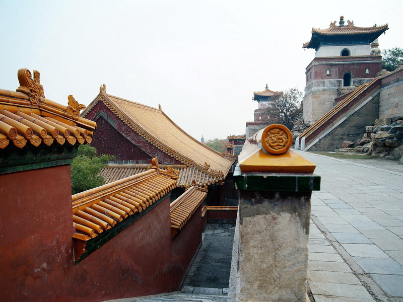 structure, pagoda, east Asian Culture, east, china, 720P, belief, day, tile, temple - Building, clear sky, wall - Building Feature, built Structure, asia
