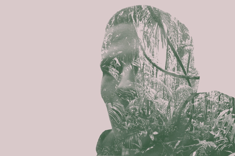 one person, sky, clear sky, white background, Nikon, real people, plant, headshot, obscured face, double exposure, green, adult, purple, nature, human face