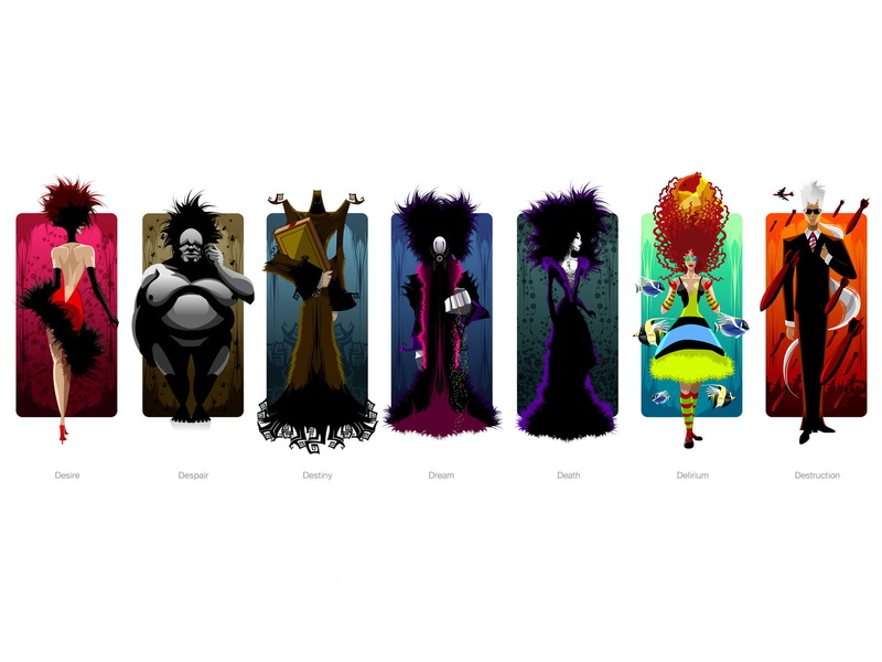 720P, sandman, white, hd, the, cartoon/comic