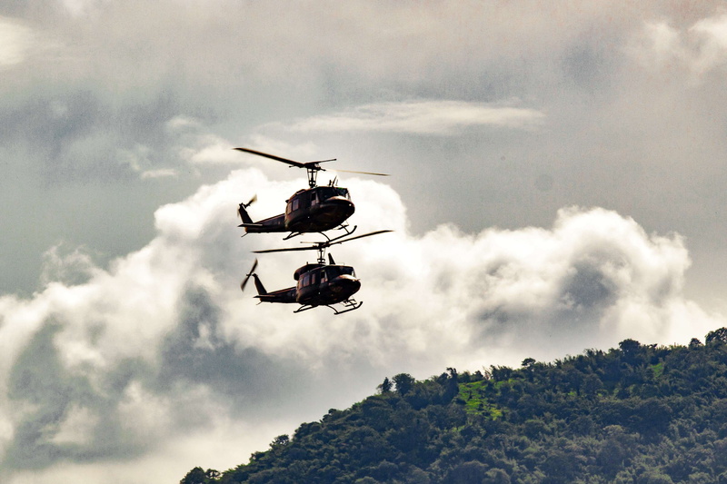sky, propeller, nature, bell 212, camera - photographic equipment, air vehicle, flying, no people, cloud - sky, outdoors, mode of transportation, motion