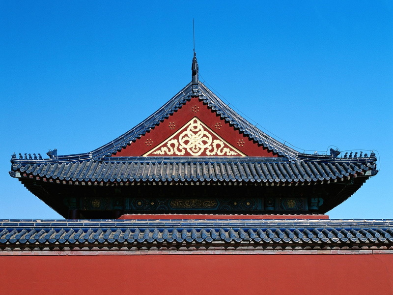 triangle shape, pavilion, japan, blue, beijing, art and craft, the Past, belief, day, chinese Culture, china, building, temple, roof Tile, forbidden City