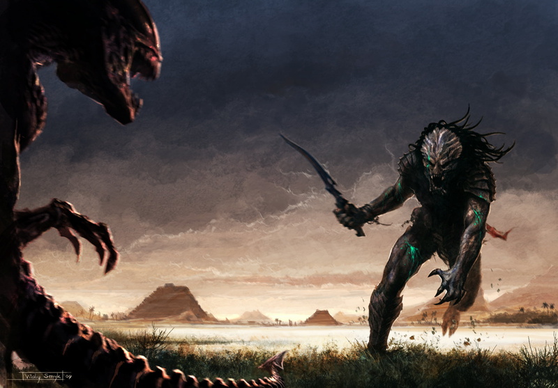 aliens vs. predator, sky, pyramid, fantasy, animal wildlife, mountain, people, paleontology, freedom, no people, animal, summer, outdoors, sunlight, young Adult