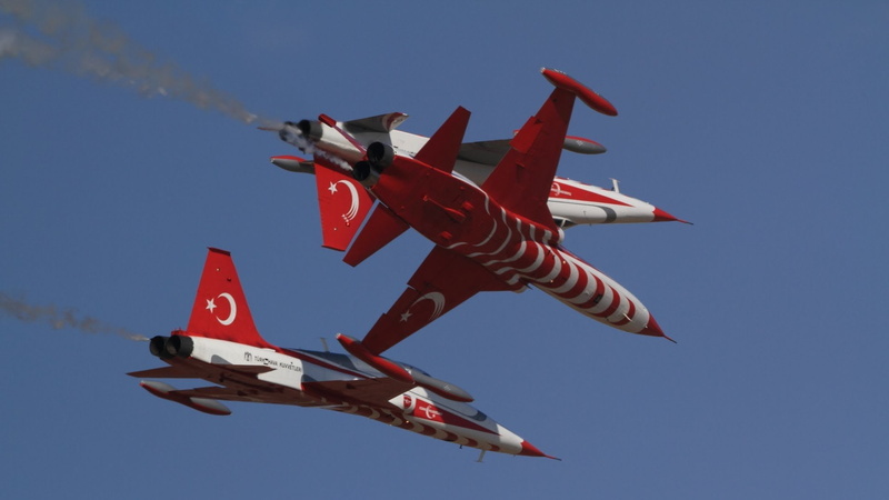 turkish, acrobatic, dom, f 5, stars, air, fighter, team, 1080P, northrop, aircrafts
