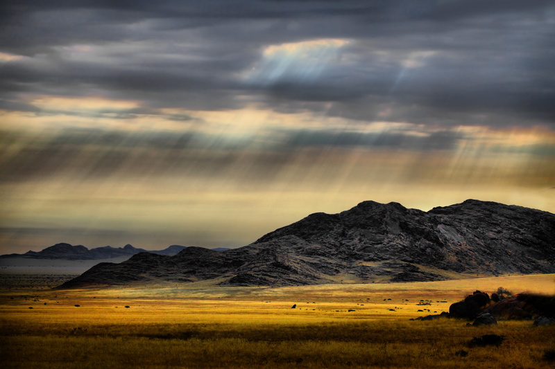 6L, Africa, Canon EF, grass, rays, Explored, 5K, scenics, Namibia, nature, sky, mountain, rays of light, light, sunset, USM, landscape, Clouds, Hope, field