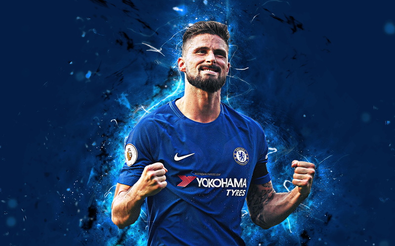 French, Soccer, 4K, Olivier Giroud, Chelsea F.C.