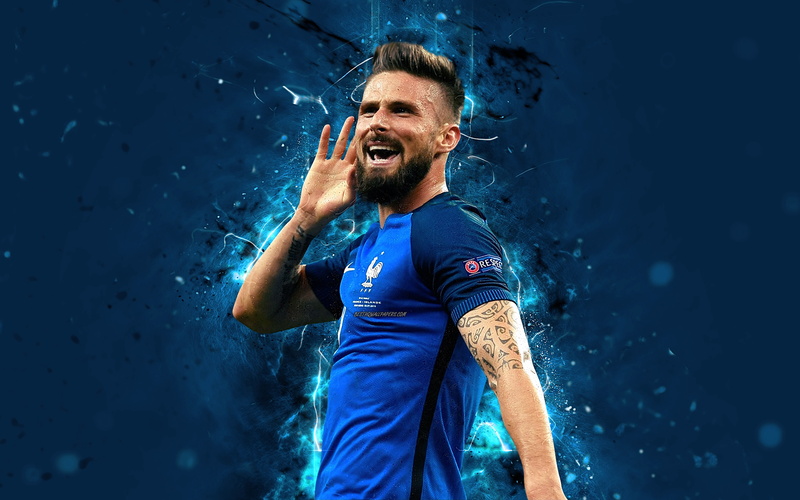Footballer, Soccer, 4K, French, Olivier Giroud