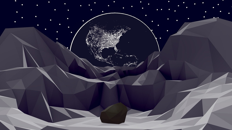 art, stars, digital/artwork, 1080P, earth, hd, polygon