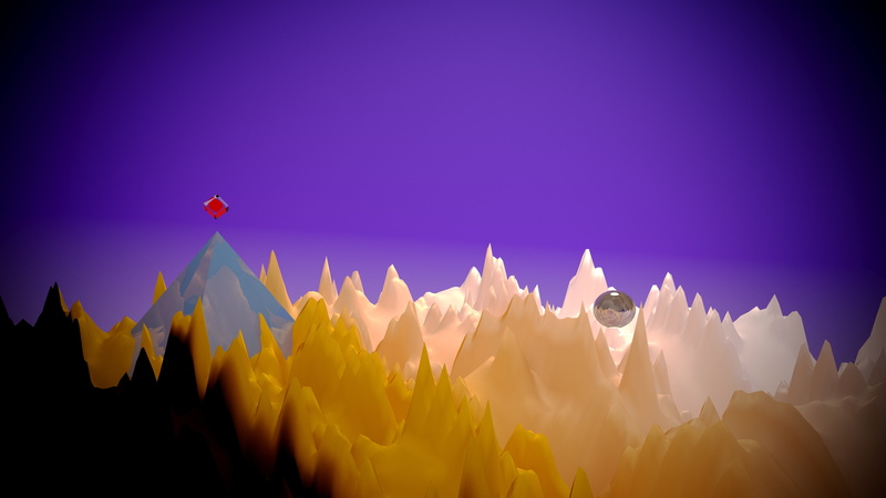 3d, sky, 4K, pyramid, Polygon art, artwork, space, 3D desktop, Low Poly, 4k