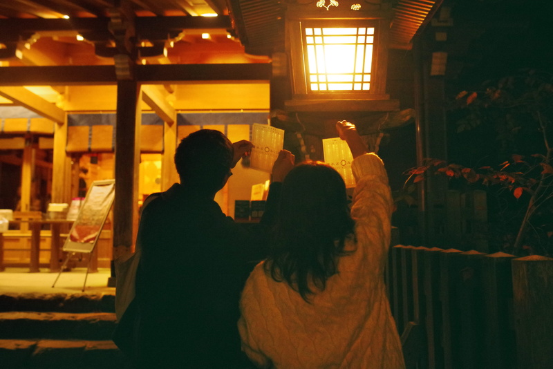 joy, women, adult, two people, togetherness, couple, men, japanese, light, young, bonding, lifestyles, nightlife, illuminated, people, temple, japan, love