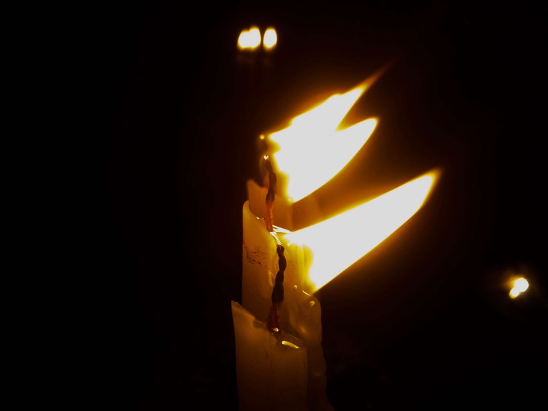 indoors, fire, close-up, candles, flame, fire - natural phenomenon, glowing, light - natural phenomenon, nature, human hand, god, illuminated, food and drink