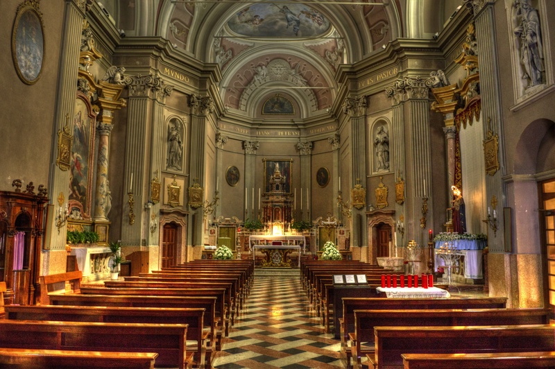 altar, cathedral, built structure, aisle, in a row, candle, ornaments, ceiling, solemnity, architectural column, seat, photos, 5K, the priest, ornate
