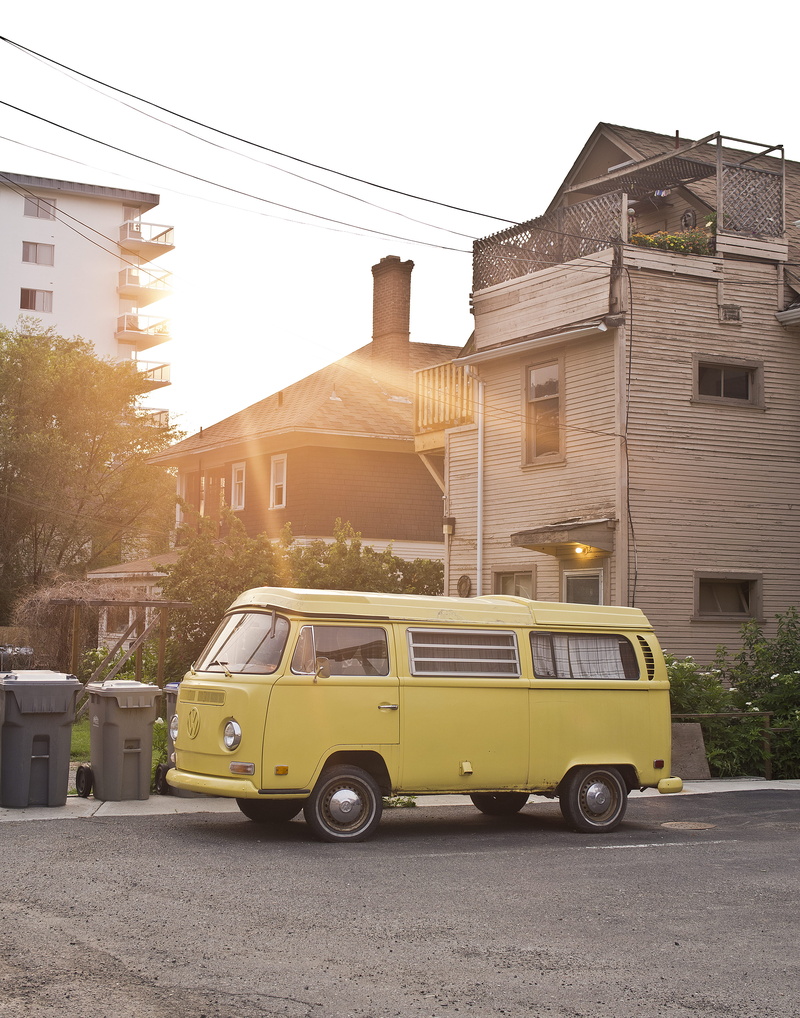 transportation, canada, travel, british columbia, van, cable, parking, dusk, outdoors, no people, electricity, residential district, road, city, day, building exterior