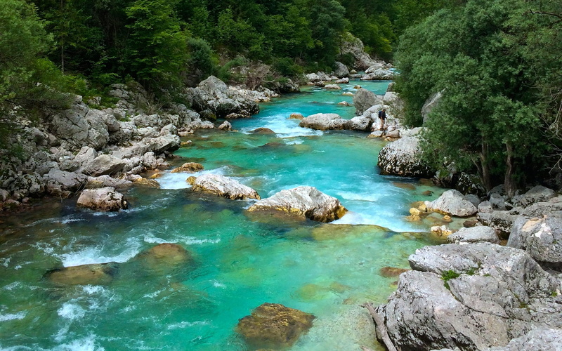 river, soca, slovenia, 2K