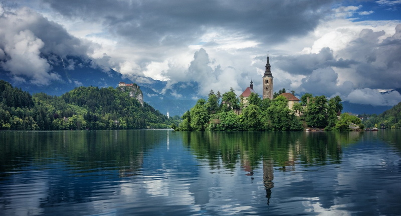 Assumption Of Mary Church, Churches, Slovenia, Church, Lake Bled, 1080P