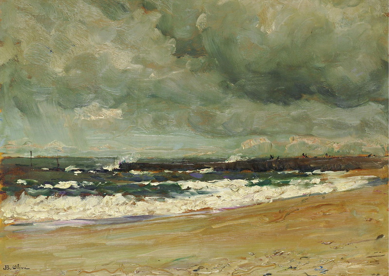 Storm clouds over the pier, picture, Jean-Baptiste Olive, sea, Jean Baptiste Olive, 1080P