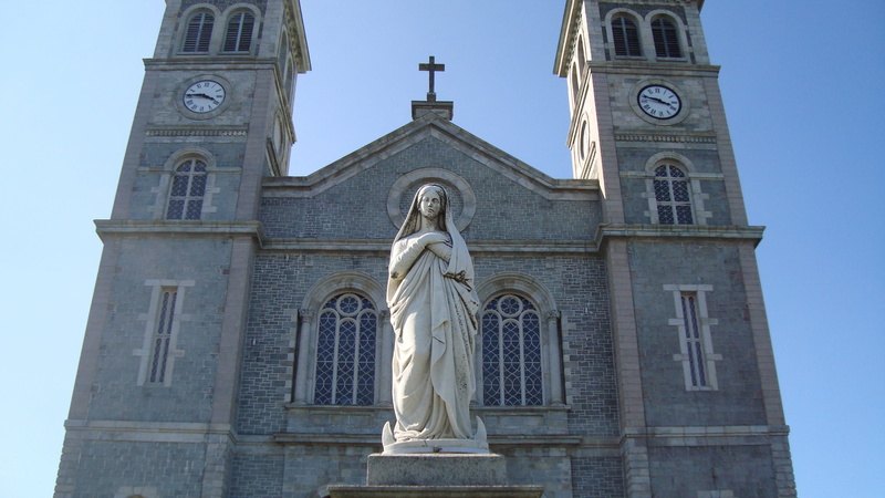 art and craft, belief, architecture, spirituality, statue, sculpture, virgin mary, 2K, representation, human representation, saint, day, low angle view