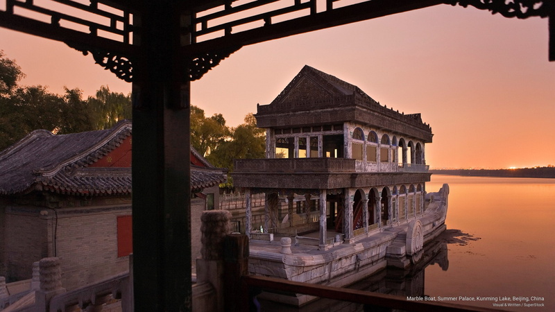 summer, china, lake, boat, kunming, 2K, palace, marble, Asia, beijing