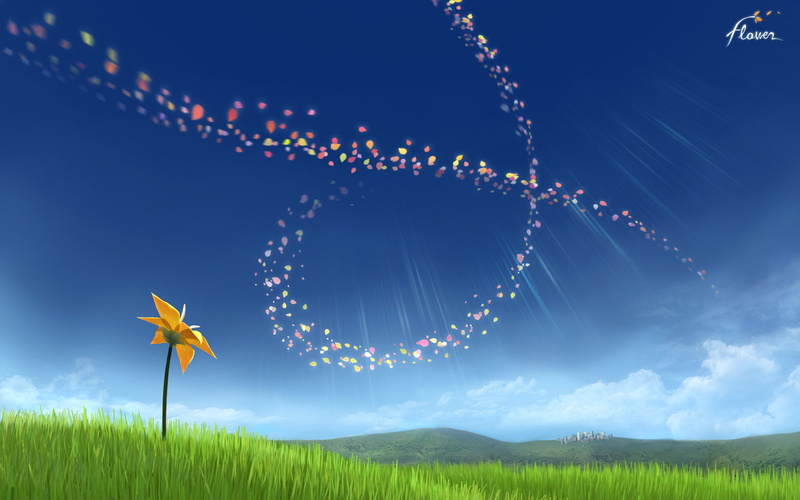 1080P, grassfield, green, sunflower, flower, game