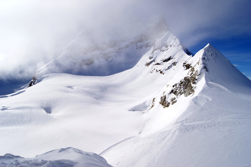 cold temperature, jungfraujoch, extreme weather, mountain, cloud - sky, snowcapped mountain, mountains, fog, mountain peak, snow landscape, tranquility