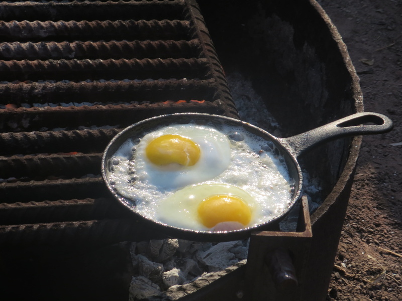 egg Yolk, food, outdoors, indoors, ready-to-eat, skillet- cooking pan, camping, preparing food, egg, no people, sunny side up, fried, wellbeing, healthy eating