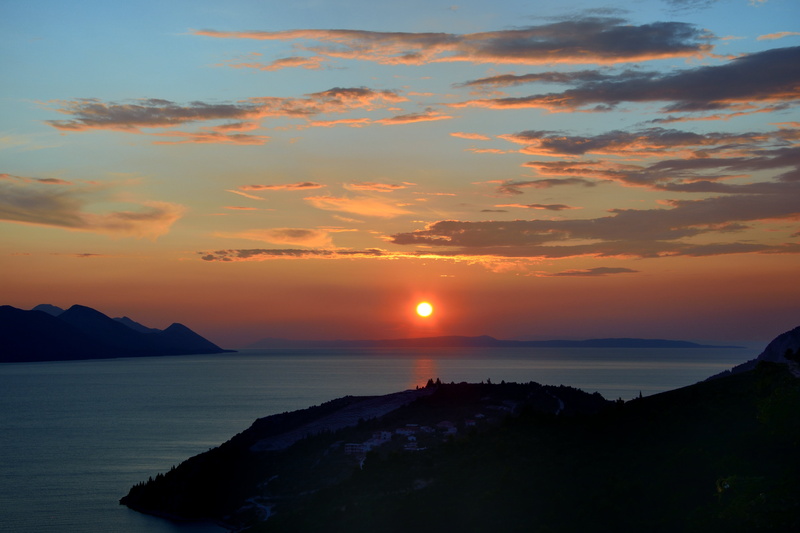 5K, Croatia, sunset, Dubrovnik, sea, clouds