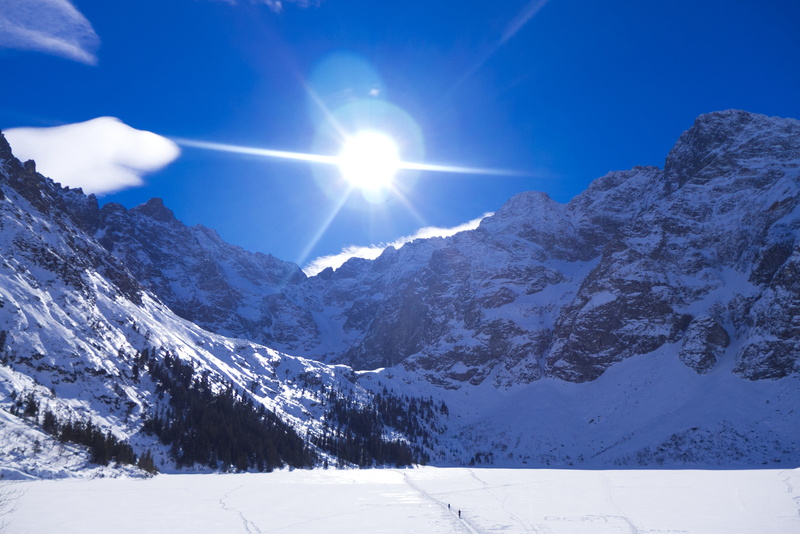 day, bright, snow, blue, cold temperature, winter in the mountains, scenics - nature, mountain Peak, outdoors, scenics, mountains, morskie oko, no people