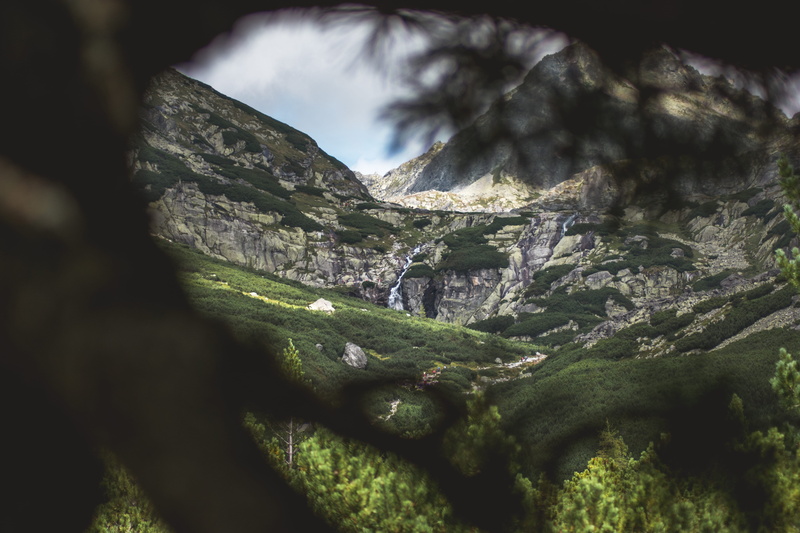 moutains, scenics - nature, outdoors, waterfall, štrbské pleso, day, rocks, beautiful, non-urban scene, background, hike, land, beauty in nature
