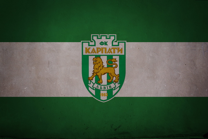 football club, white, Carpathians, wall - building feature, text, 4K, human representation, single object, karpaty, green, safety, symbol, architecture