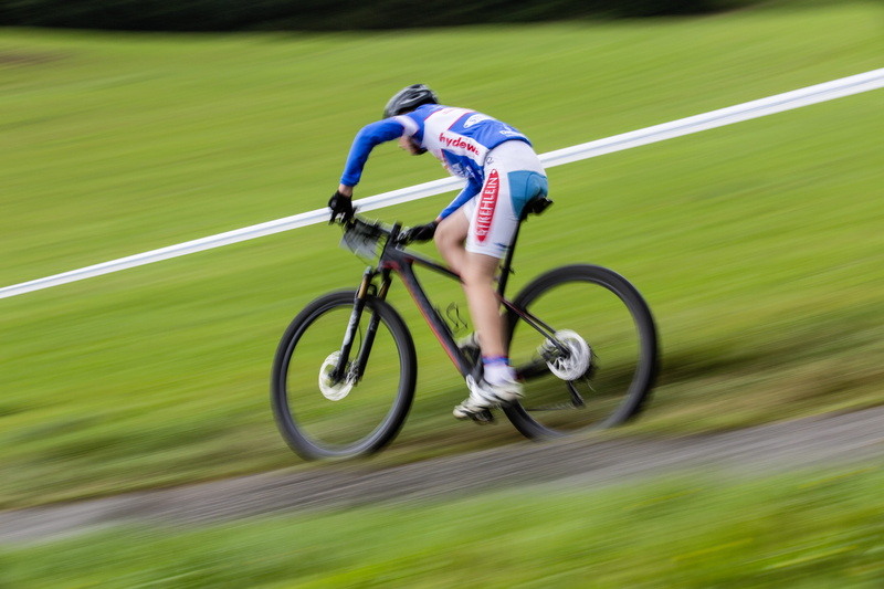 activity, hurry, riding, sleeve, fitness, guy, ride, exercising, downhill, professional, sports wear, blue, effort, cycling, racing bicycle, full length