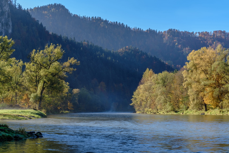 lake, mountain, blue, summer, meditation, coniferous tree, mountains, pine tree, poprad, River, the background, beautiful, land, contemplation, pieniny
