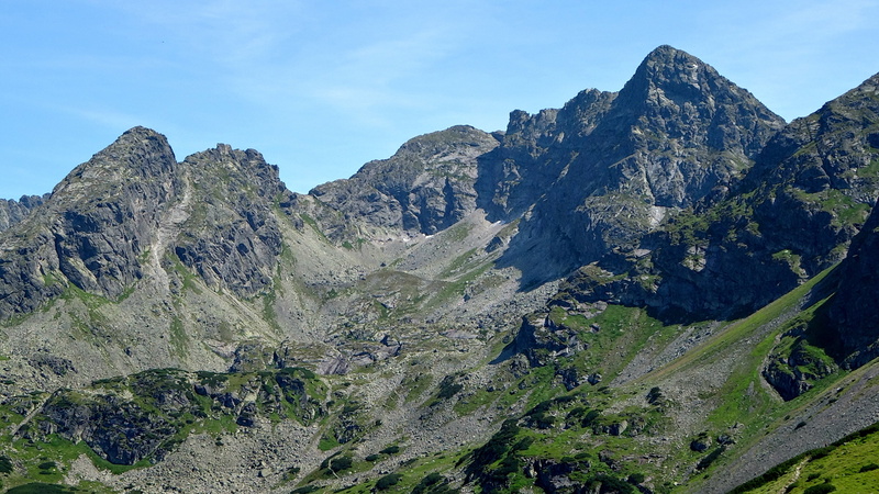 non-urban scene, formation, tranquil scene, no people, solid, rock, polish tatras, mountain peak, day, land, 4K, sky, mountain range, landscape, scenics - nature