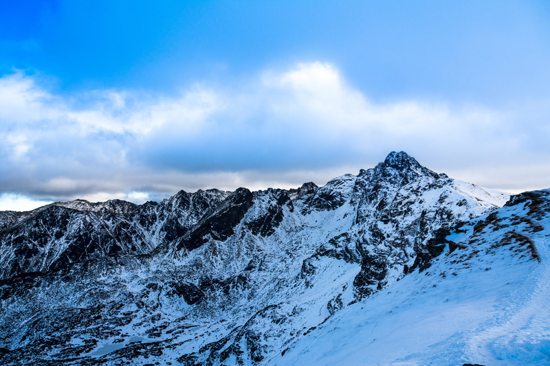 clouds, tops, tranquil scene, scenics - nature, snowcapped mountain, no people, landscape, cold temperature, polish tatras, non-urban scene, mountain, tatry