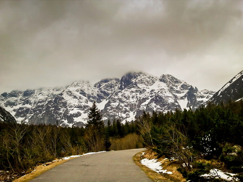 buried, mountain range, tatry, way, mountains, poland, mountain peak, 1080P, top, non-urban scene, sky, tranquility, view, pine tree, snowcapped mountain