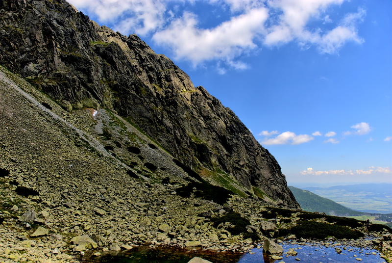 lamb summit, day, cloud - sky, top view, mountain peak, tranquil scene, no people, sky, water, tranquility, rock - object, scenics - nature, solid, 4K