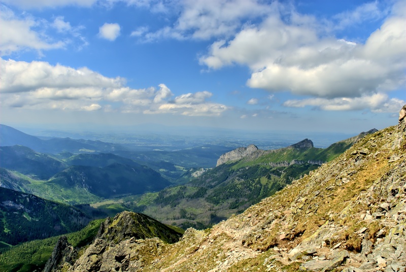 tatry, landscape, scenics - nature, rock, cloud - sky, mountains, lamb summit, beauty in nature, sunlight, remote, mountain peak, non-urban scene, no people