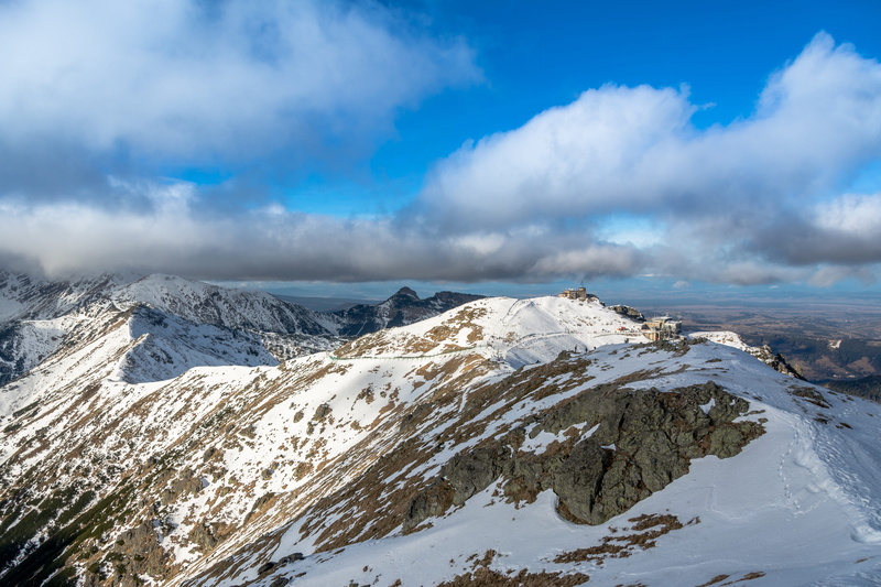 winter, the observatory, the height of the, poland, day, mountain, no people, mountain peak, scenics - nature, top view, environment, tranquility, mountain range