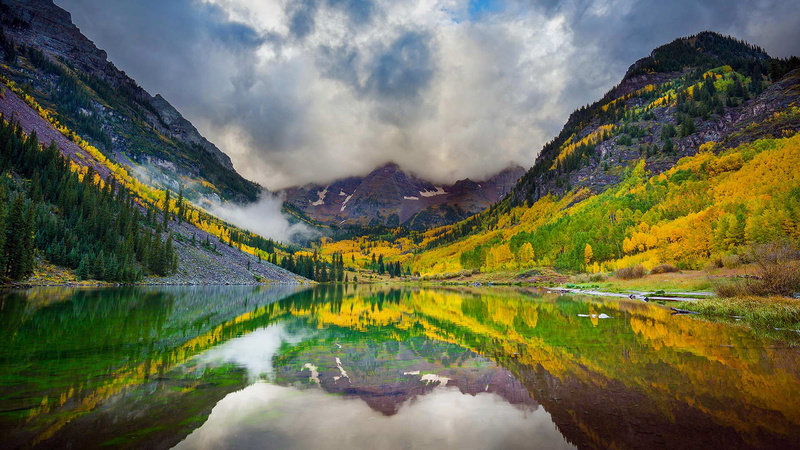 bells, colorado, snowmass, maroon, lake, wilderness, 4K, usa