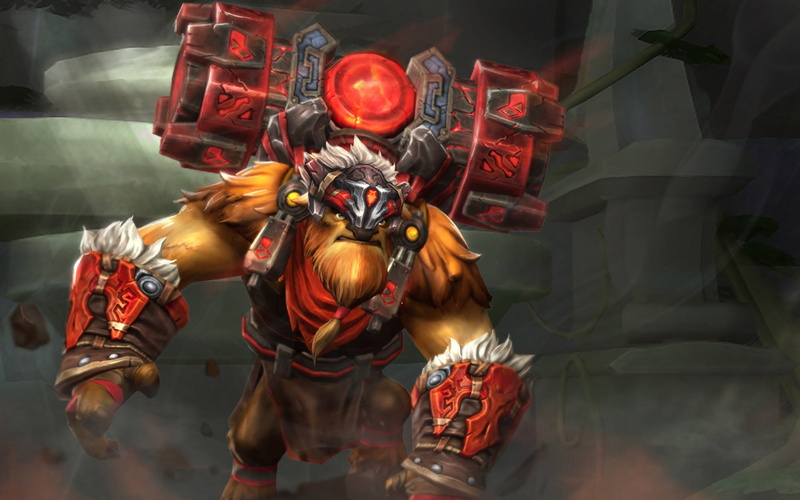 heroes, 2K, red, guardian, art, hd, earthshaker, dota, mountain