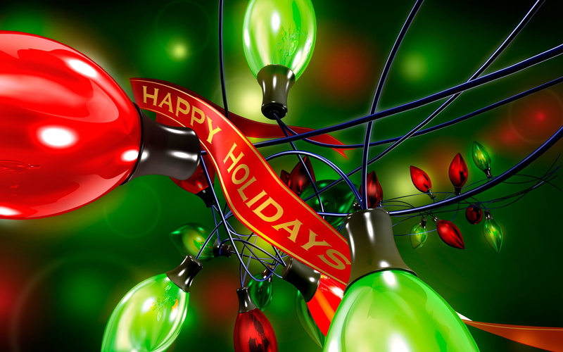 christmas lights, happy, red, green, everyone, holidays, lights, 2K