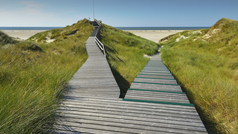 walkway, landscape, beach, 1080P, Germany
